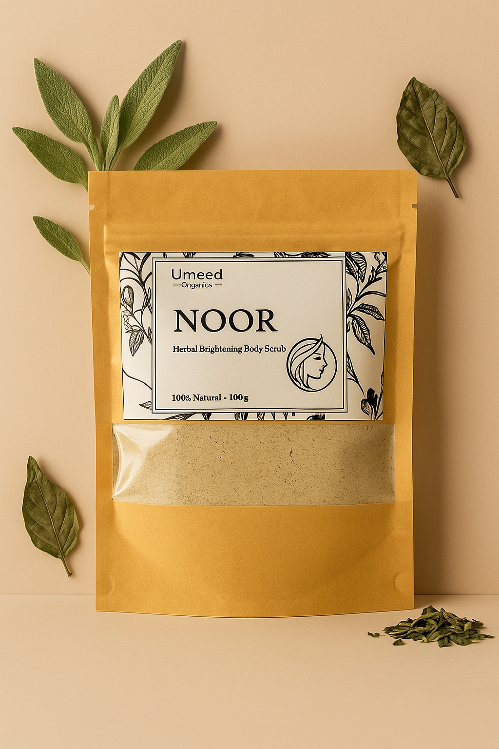 Noor Herbal Brightening Body Scrub - 100% Natural Radiance